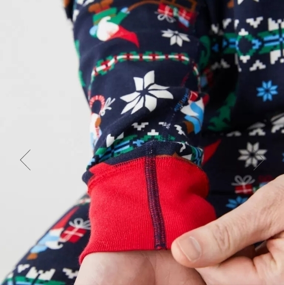NEW Hanna Andersson Women's Gnome Holiday Print Scoopneck Sz M Pajama Top - Picture 3 of 6